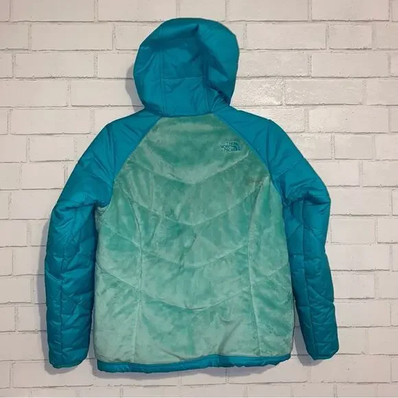 THE NORTH FACE $120 Reversible Perseus Jacket Girls 14-16 Blue / Green EUC - Picture 12 of 15